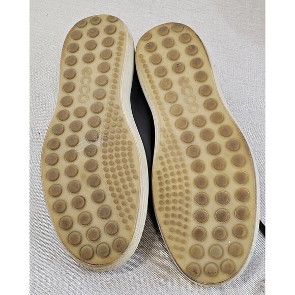 Ecco Mens/Womens Black Leather Golf Shoes‎ Sneakers Spikeless Unisex Size 42